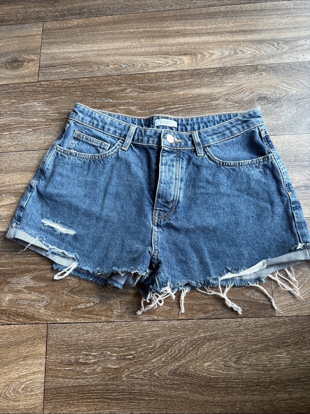 Classic Blue Denim Cutoff Shorts
